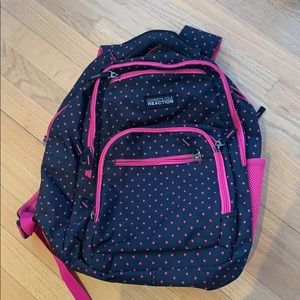 Kenneth Cole Reaction Black/ pink dots backpack